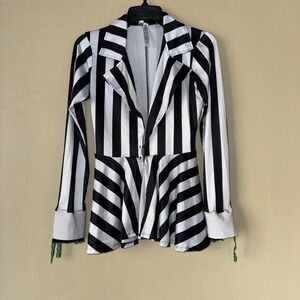 Forplay Beetlejuice Cosplay Costume Top Women's S/M‎ Striped Sexy